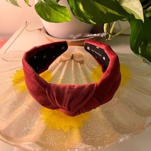 Red velvet Lele Sadoughi headband